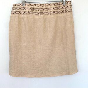 Heart Moon Star mini skirt in 💯 linen with sparkly  gems